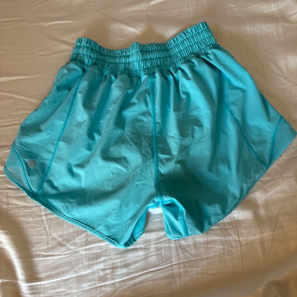Lululemon Hotty Hot Shorts 4” High Rised Cyan Blue - image 2